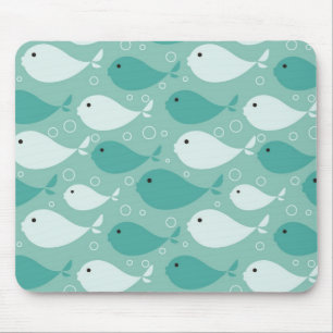 pattern with fish mouse pad