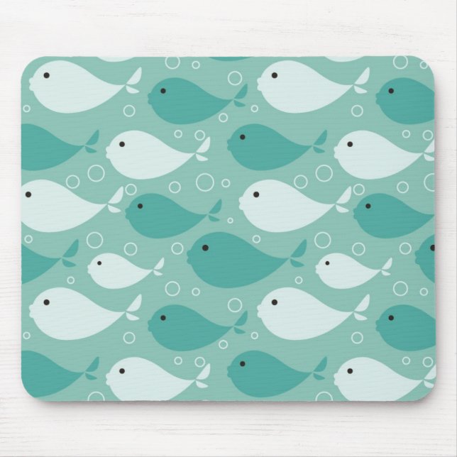 pattern with fish mouse pad (Front)