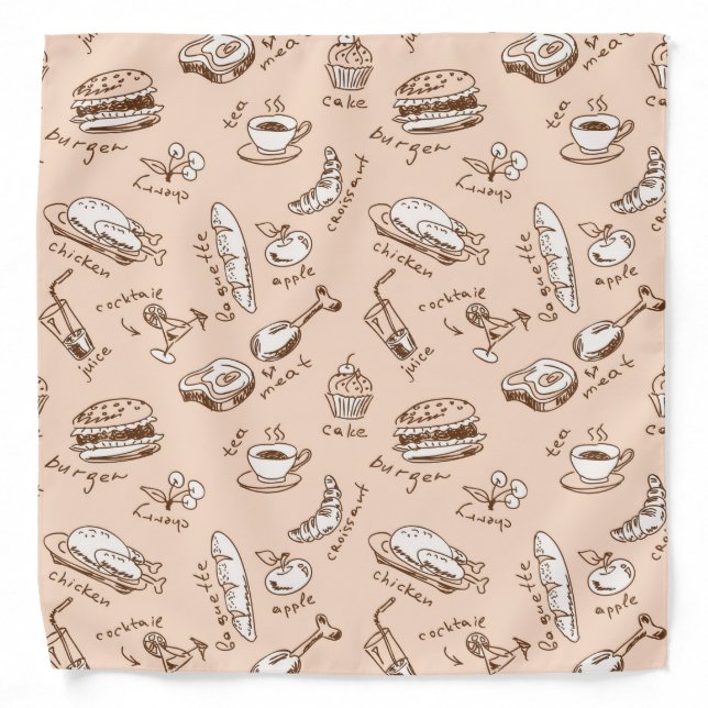 Pattern With Food Bandana (Front)
