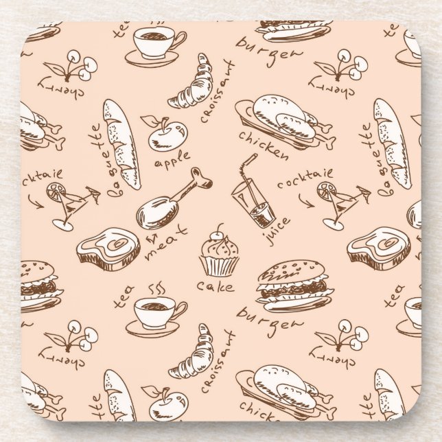 Pattern With Food Beverage Coaster (Front)