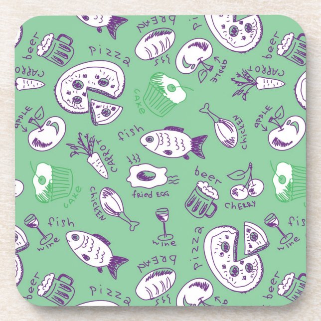 Pattern with Food Beverage Coaster (Front)