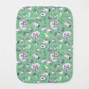 Pattern with Food Burp Cloth