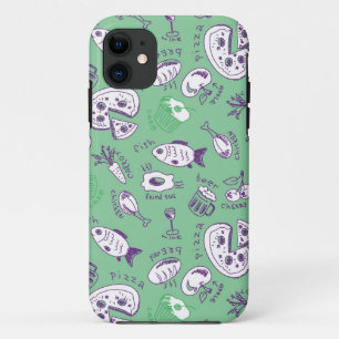 Pattern with Food iPhone 11 Case