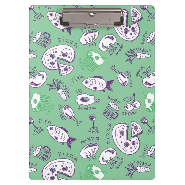 Pattern with Food Clipboard (Front)