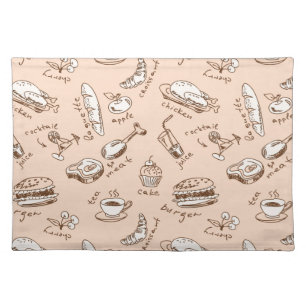 Pattern With Food Cloth Placemat