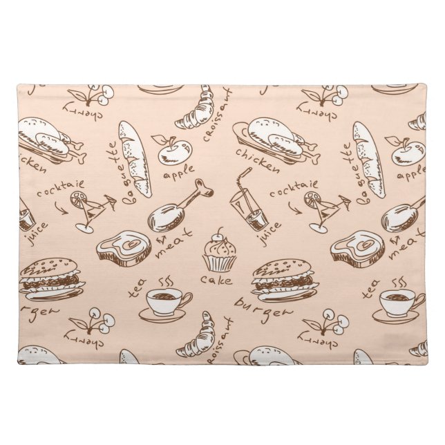 Pattern With Food Cloth Placemat (Front)