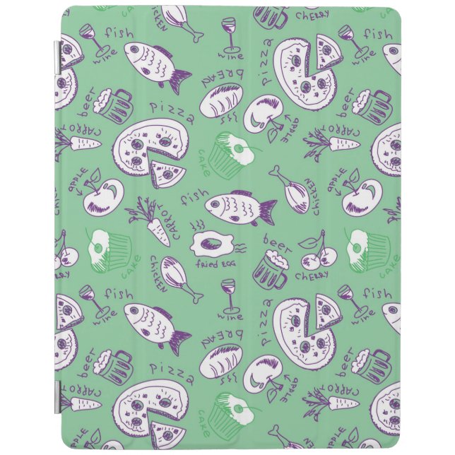 Pattern with Food iPad Smart Cover (Front)