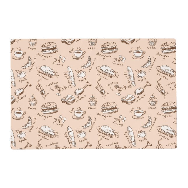 Pattern With Food Placemat (Front)