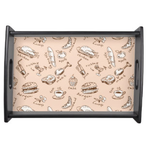 Pattern With Food Serving Tray