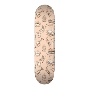 Pattern With Food Skateboard Deck