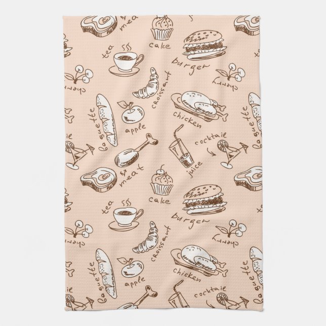 Pattern With Food Towel (Vertical)