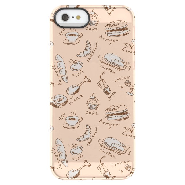 Pattern With Food Uncommon iPhone Case (Back)