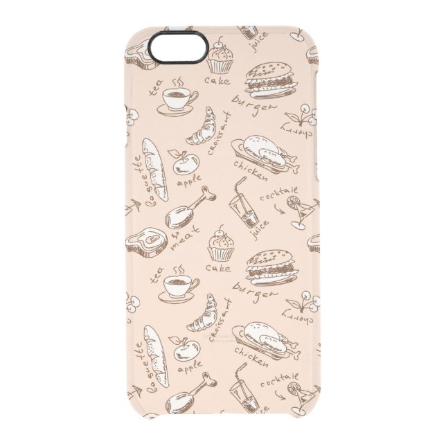 Pattern With Food Uncommon iPhone Case (Back)