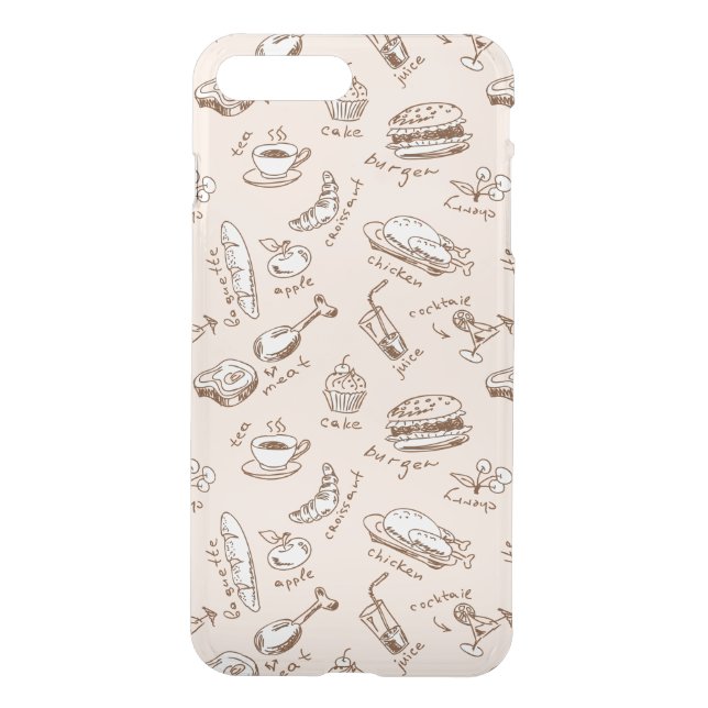 Pattern With Food Uncommon iPhone Case (Back)