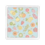 Pattern With Fruits And Berries Acrylic Tray