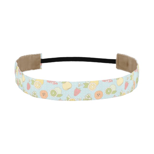 Pattern With Fruits And Berries Athletic Headband (Front)