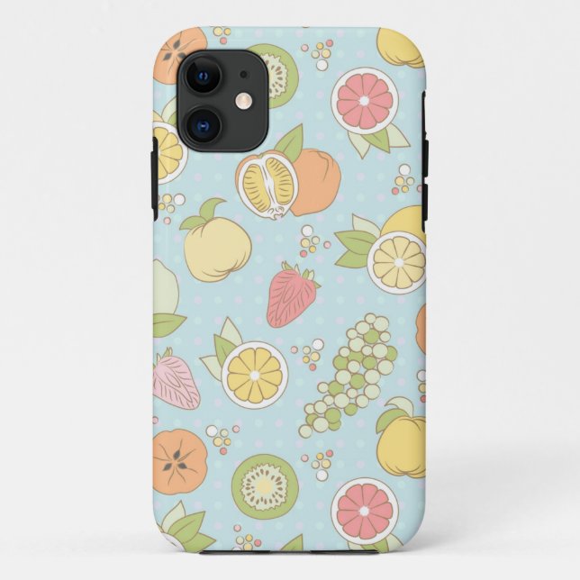 Pattern With Fruits And Berries Case-Mate iPhone Case (Back)