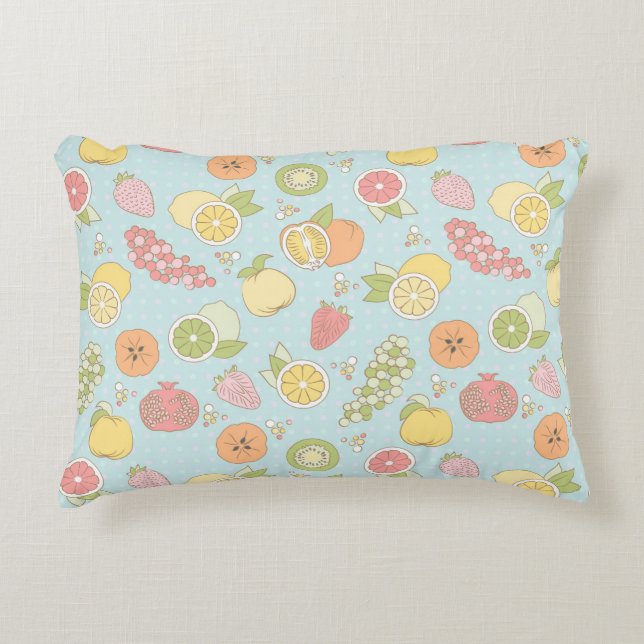 Pattern With Fruits And Berries Decorative Pillow (Front)