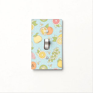 Pattern With Fruits And Berries Light Switch Cover