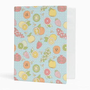 Pattern With Fruits And Berries Mini Binder