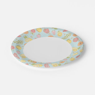 Pattern With Fruits And Berries Paper Plates