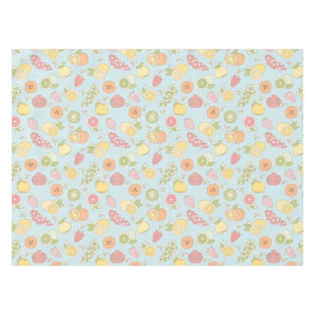 Pattern With Fruits And Berries Tablecloth (Front (Horizontal))