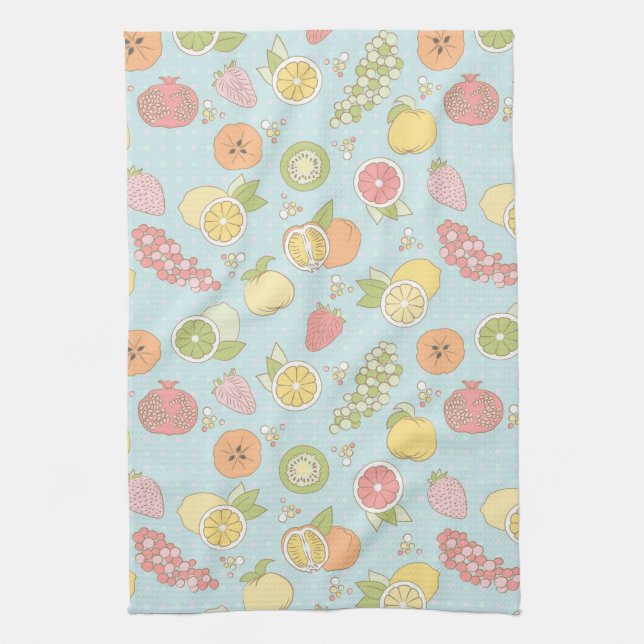 Pattern With Fruits And Berries Towel (Vertical)