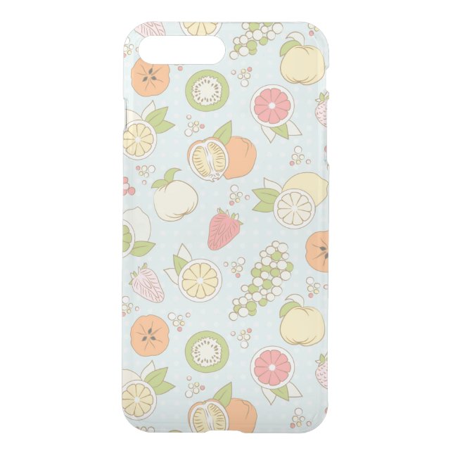 Pattern With Fruits And Berries Uncommon iPhone Case (Back)