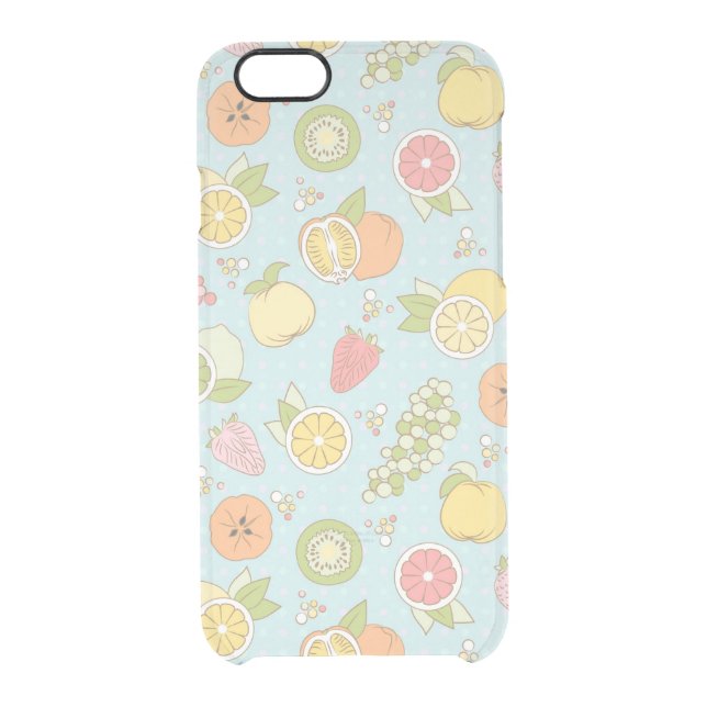 Pattern With Fruits And Berries Uncommon iPhone Case (Back)