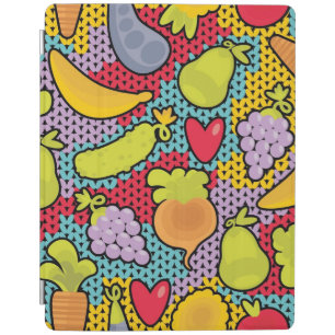 Pattern with fruits and vegetables iPad smart cover