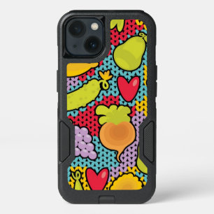 Pattern with fruits and vegetables iPhone 13 case