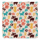 Pattern With Funny Cats And Dogs Bandana