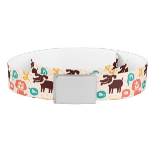 Pattern With Funny Cats And Dogs Belt