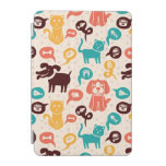 Pattern With Funny Cats And Dogs iPad Mini Cover