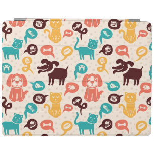 Pattern With Funny Cats And Dogs iPad Smart Cover