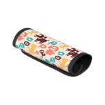 Pattern With Funny Cats And Dogs Luggage Handle Wrap