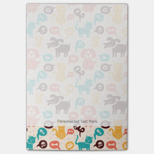 Pattern With Funny Cats And Dogs Post-it Notes