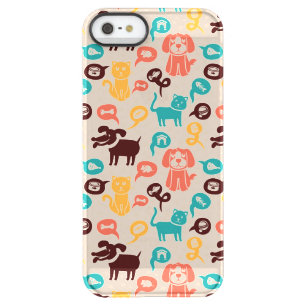 Pattern With Funny Cats And Dogs Permafrost iPhone SE/5/5s Case