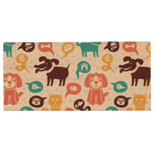 Pattern With Funny Cats And Dogs Wood USB Flash Drive