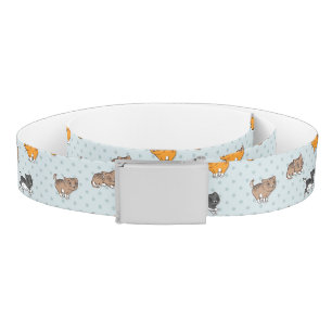 pattern with funny cats belt