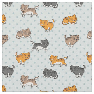 pattern with funny cats fabric
