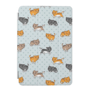 pattern with funny cats iPad mini cover