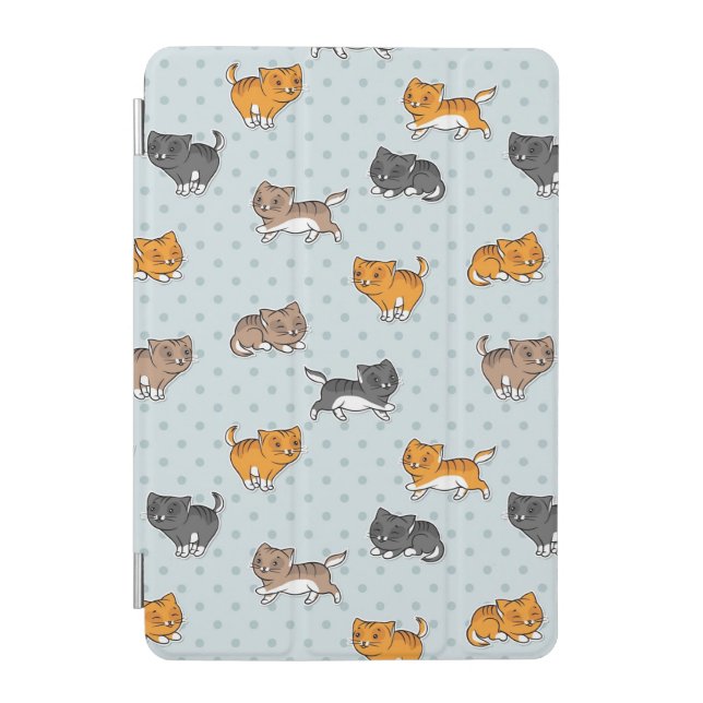 pattern with funny cats iPad mini cover (Front)