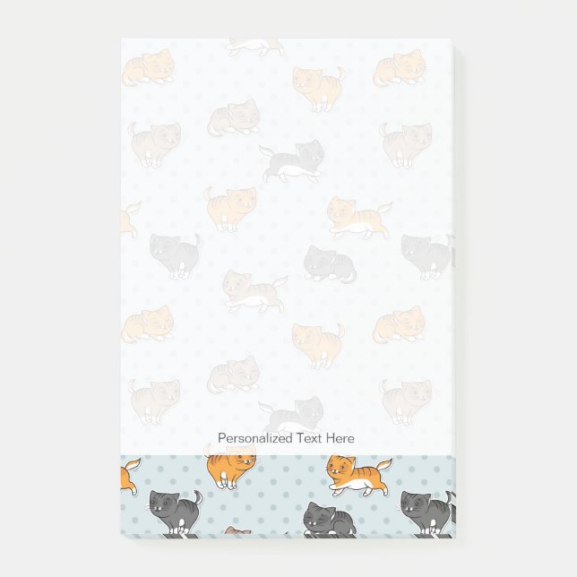 pattern with funny cats post-it notes (Front)