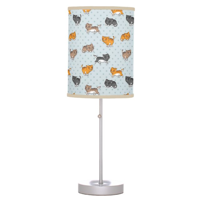 pattern with funny cats table lamp (Front)