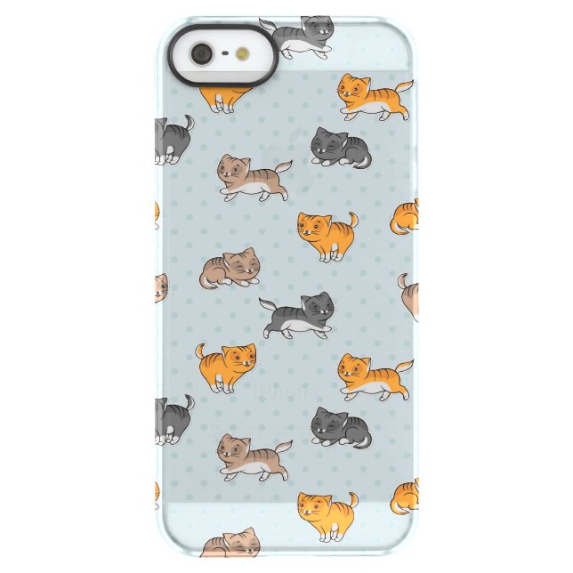pattern with funny cats uncommon iPhone case (Back)