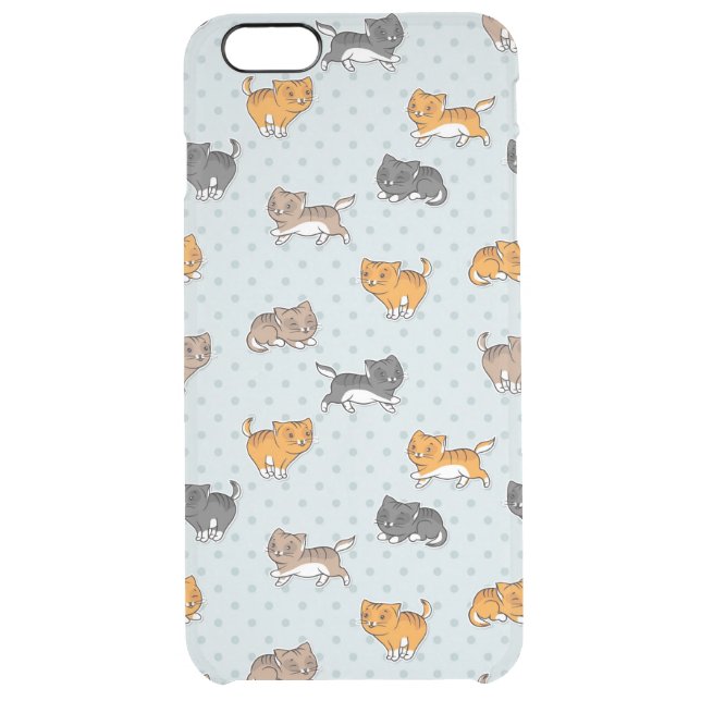 pattern with funny cats uncommon iPhone case (Back)