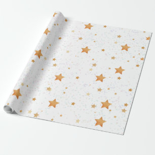 pattern with golden stars    wrapping paper