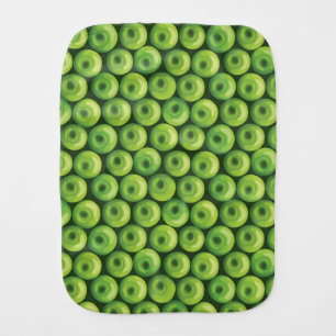 Pattern with Green Apples Baby Burp Cloth
