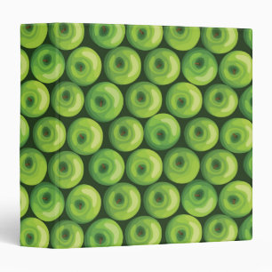 Pattern with Green Apples Binder